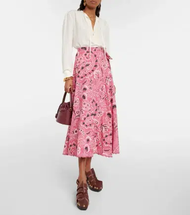 Etro Paisley cotton and silk maxi skirt | Thumbnail 3