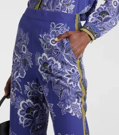 Etro Paisley high-rise silk wide-leg pants | Thumbnail 3