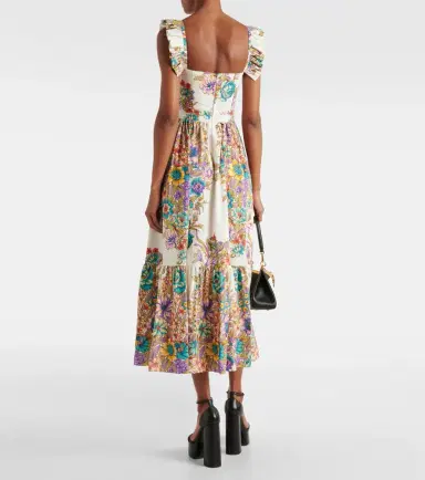 Etro Floral cotton poplin maxi dress | Thumbnail 6
