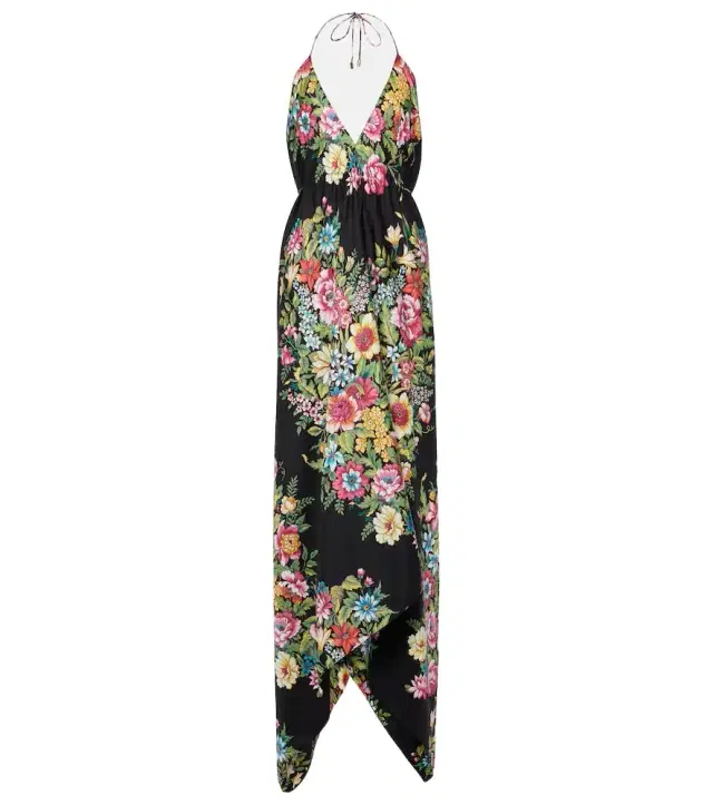 Etro Floral silk midi dress