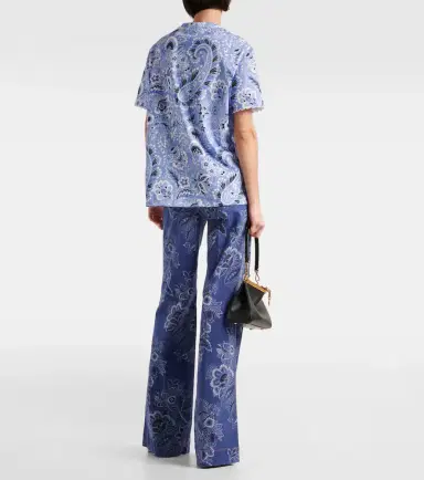 Etro Printed cotton jersey T-shirt | Thumbnail 4