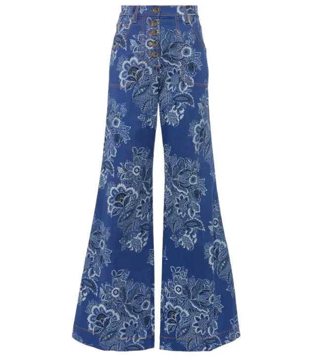 Etro Floral high-rise flared jeans