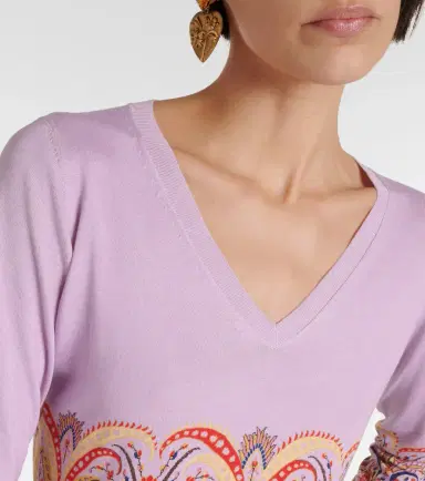 Etro Printed silk-blend sweater | Thumbnail 4