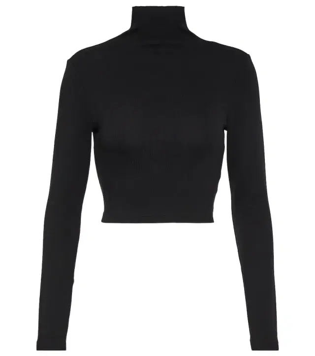 x EmRata Kathryn turtleneck cropped top