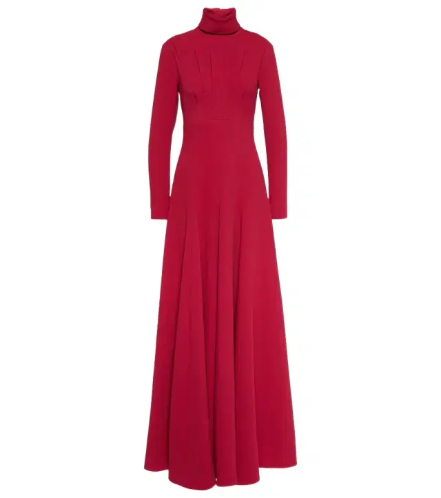 Emilia Wickstead Oakley pleated crêpe maxi dress