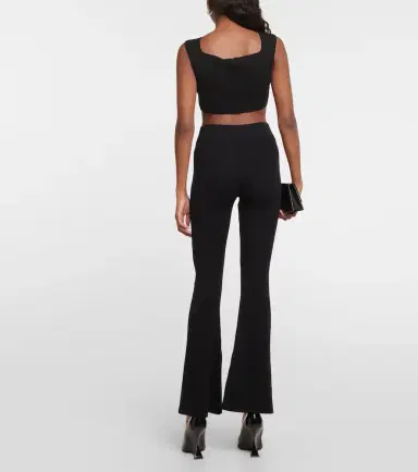 AG Jeans x EmRata Morrison cotton-blend flared pants | Thumbnail 2