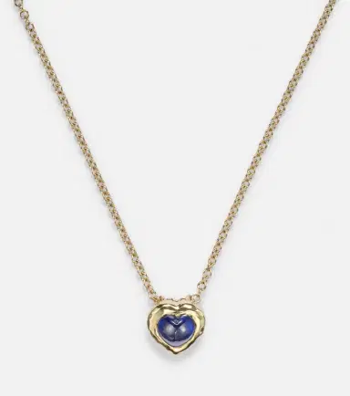 Octavia Elizabeth 18kt gold necklace with blue sapphire | Thumbnail 3