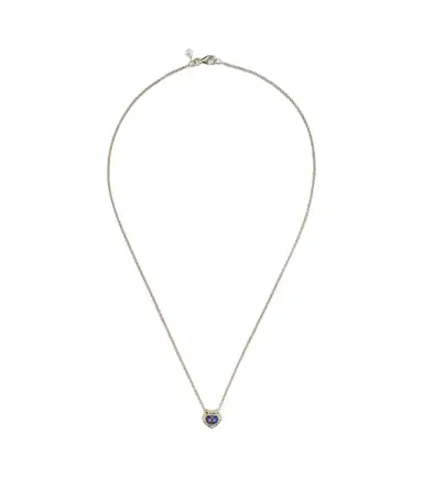 Octavia Elizabeth 18kt gold necklace with blue sapphire | Thumbnail 1