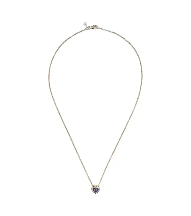 Octavia Elizabeth 18kt gold necklace with blue sapphire