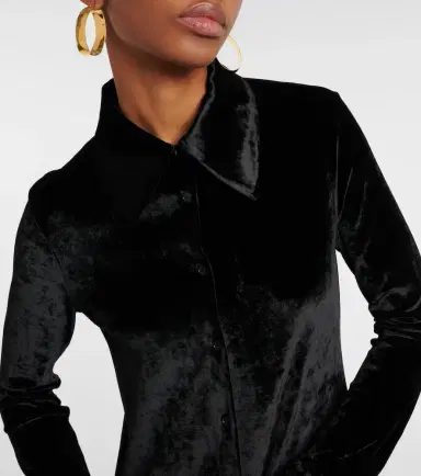 Jil Sander Velvet shirt dress | Thumbnail 3 Jil Sander Velvet shirt dress | Thumbnail 3