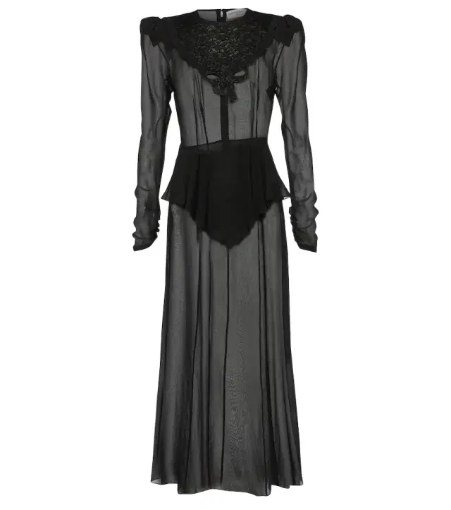 Alessandra Rich Silk georgette midi dress