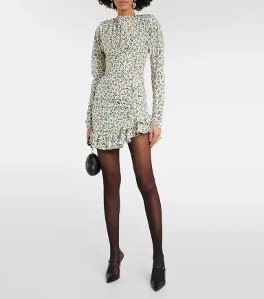 Alessandra Rich Floral open-back silk minidress | Thumbnail 3