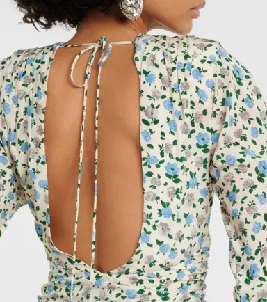 Alessandra Rich Floral open-back silk minidress | Thumbnail 6