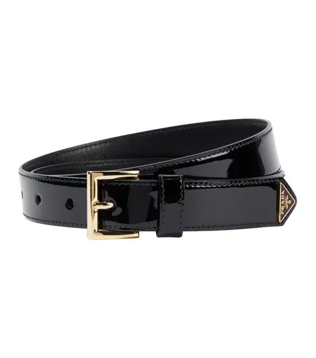 Patent leather belt