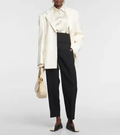 Jil Sander High-rise wool wide-leg pants | Thumbnail 3