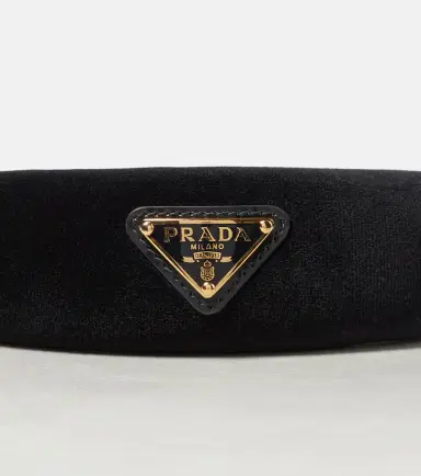 Prada Logo velvet headband | Thumbnail 2