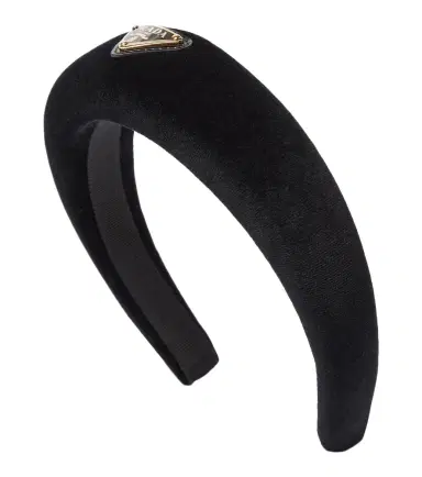 Prada Logo velvet headband | Thumbnail 1