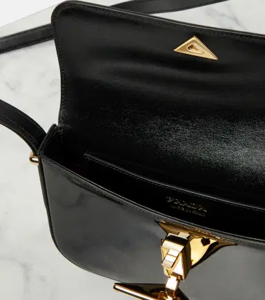 Prada Logo patent leather shoulder bag | Thumbnail 5