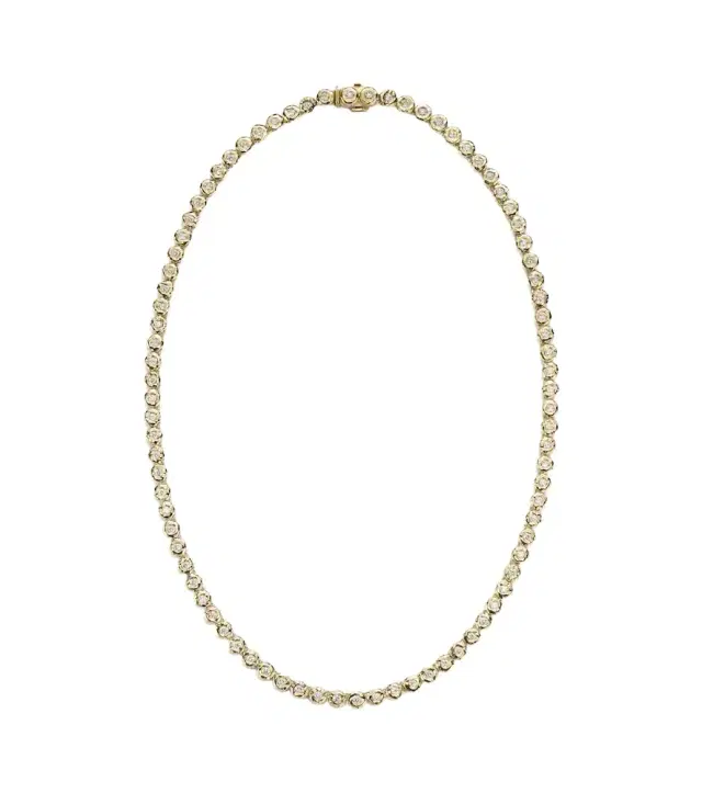 Octavia Elizabeth Blossom 18kt gold tennis necklace with diamonds