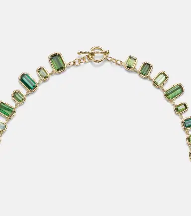 Octavia Elizabeth Bermuda Botany Eternity 18kt gold necklace with tourmalines | Thumbnail 3