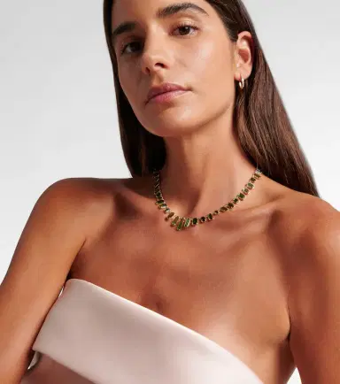 Octavia Elizabeth Bermuda Botany Eternity 18kt gold necklace with tourmalines | Thumbnail 4
