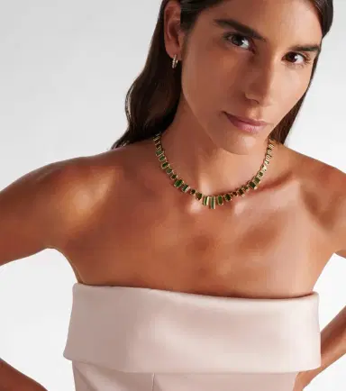 Octavia Elizabeth Bermuda Botany Eternity 18kt gold necklace with tourmalines | Thumbnail 5