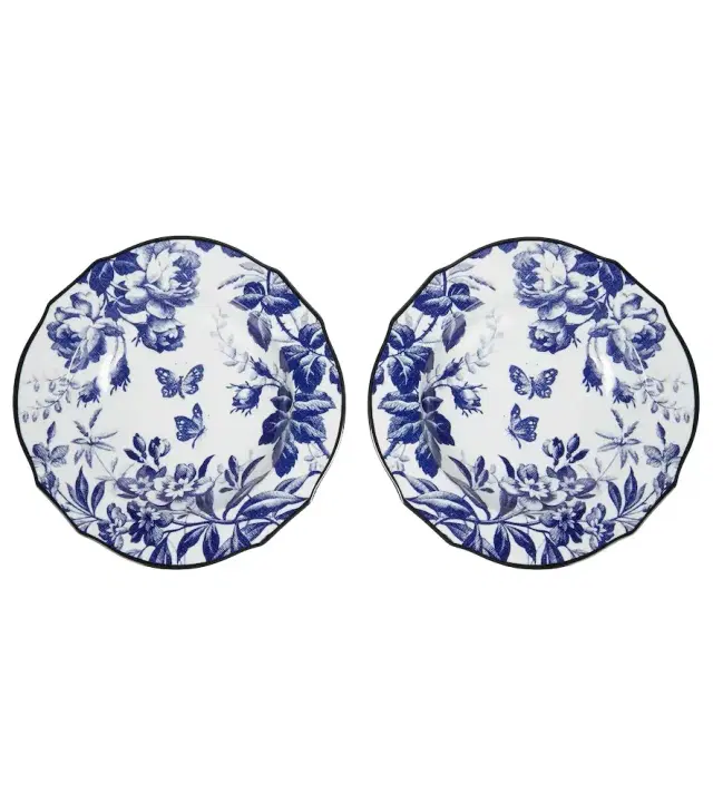 Gucci Herbarium set of 2 porcelain soup bowls