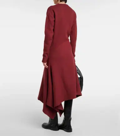 Jil Sander Asymmetric wool midi dress | Thumbnail 2