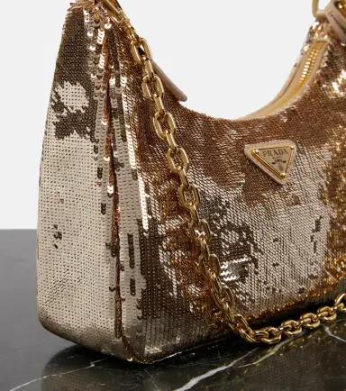 Prada Re-Edition Mini sequined shoulder bag | Thumbnail 2 Prada Re-Edition Mini sequined shoulder bag | Thumbnail 2