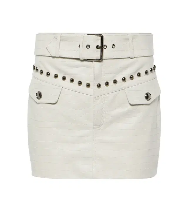 Alessandra Rich Croc-effect leather miniskirt