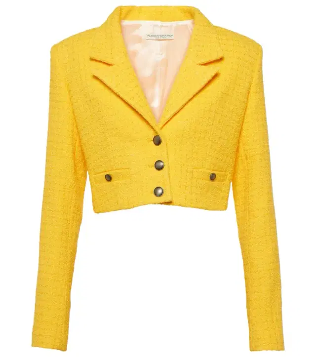 Alessandra Rich Cropped bouclé tweed blazer