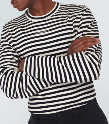 Dolce & Gabbana Striped cotton jersey T-shirt | Thumbnail 4