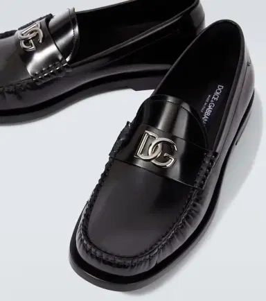 Dolce & Gabbana DG polished leather loafers | Thumbnail 4