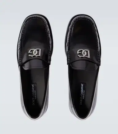 Dolce & Gabbana DG polished leather loafers | Thumbnail 5