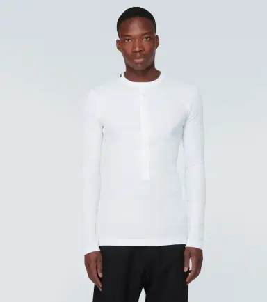Dolce & Gabbana Re-Edition cotton jersey Henley shirt | Thumbnail 3