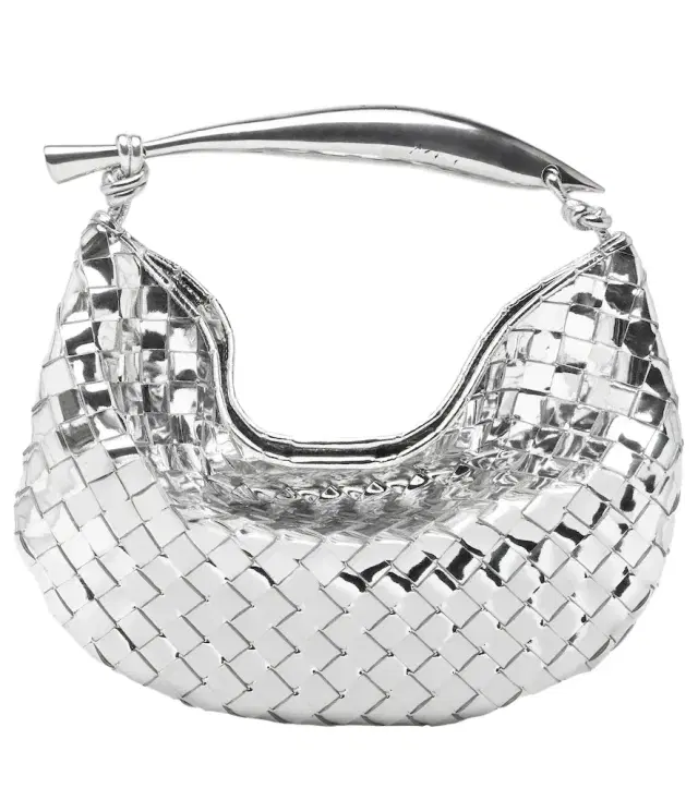 Bottega Veneta Sardine Intrecciato mirrored leather tote bag
