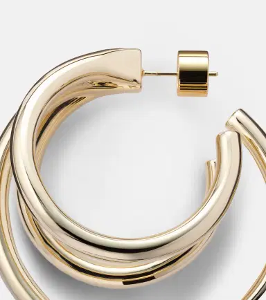 Jennifer Fisher Triple Baby 10kt gold-plated hoop earrings | Thumbnail 2