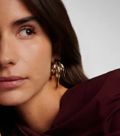 Jennifer Fisher Triple Baby 10kt gold-plated hoop earrings | Thumbnail 4