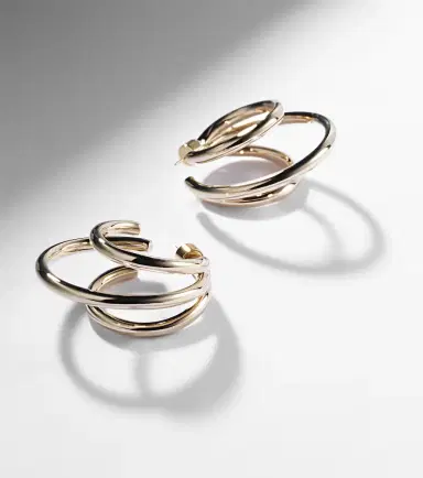 Jennifer Fisher Triple Baby 10kt gold-plated hoop earrings | Thumbnail 5