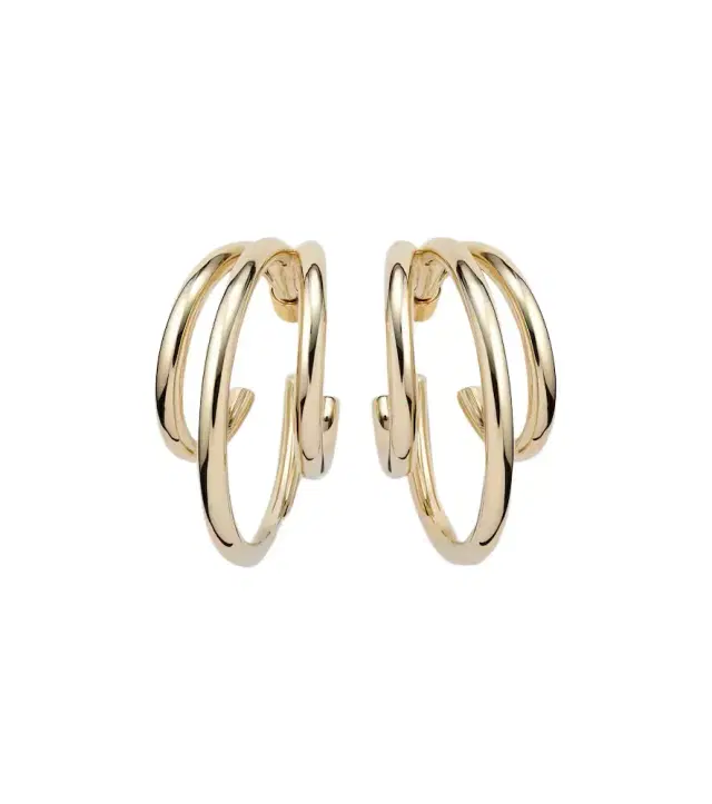 Jennifer Fisher Triple Baby 10kt gold-plated hoop earrings
