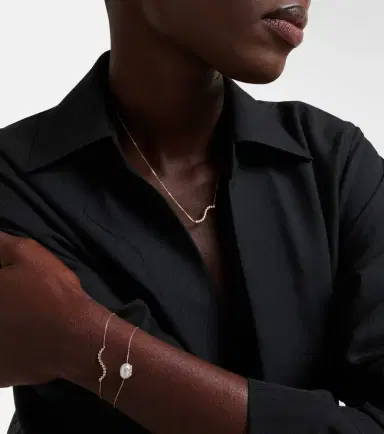 Mateo 14kt gold wave bracelet with diamonds | Thumbnail 3