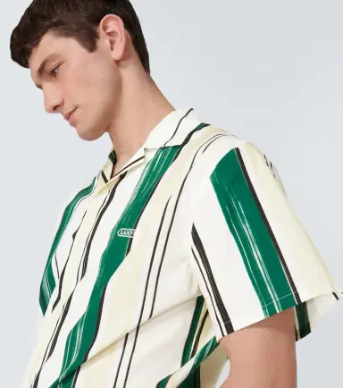 Lanvin Striped cotton bowling shirt | Thumbnail 2 Lanvin Striped cotton bowling shirt | Thumbnail 2