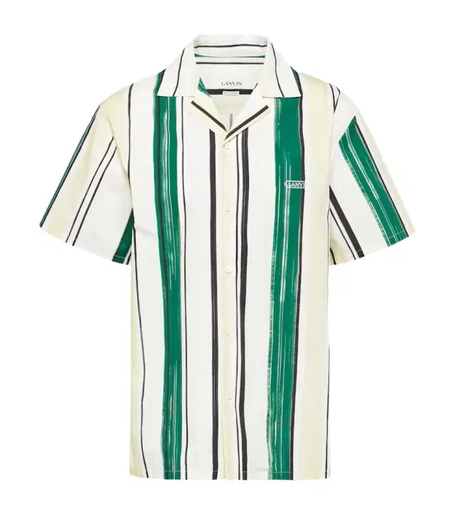 Lanvin Striped cotton bowling shirt