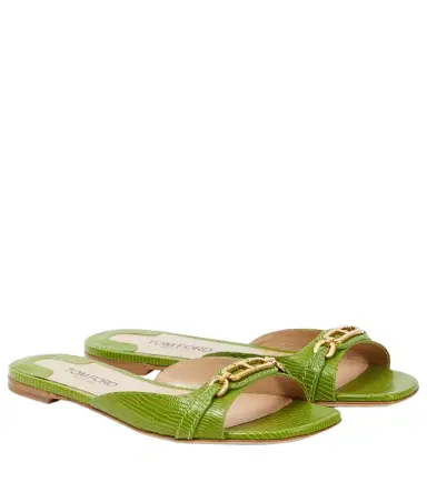 Tom Ford Whitney snake-effect leather slides | Thumbnail 1