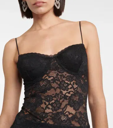 Oseree Oséree O-Lover floral lace midi dress | Thumbnail 2