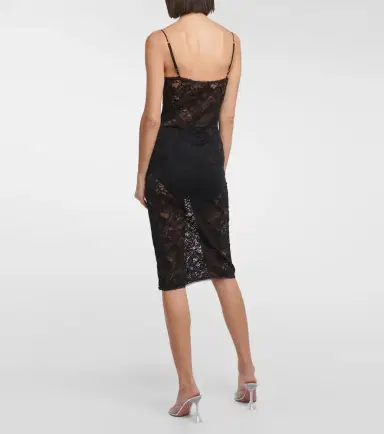 Oseree Oséree O-Lover floral lace midi dress | Thumbnail 3