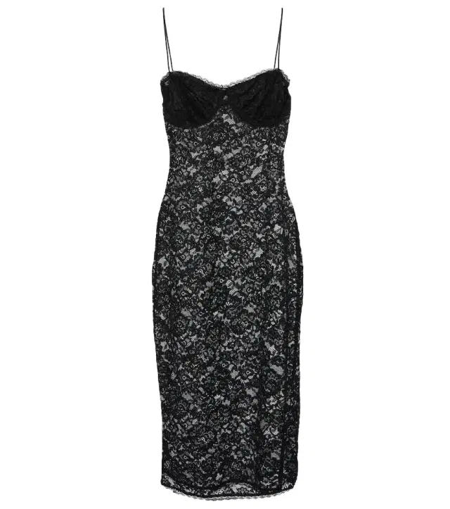 Oseree Oséree O-Lover floral lace midi dress
