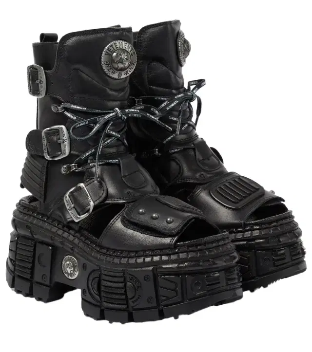 Vetements Leather platform boots
