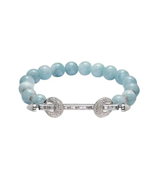 Ananya Chakra 18kt white gold bracelet with aquamarines and diamonds