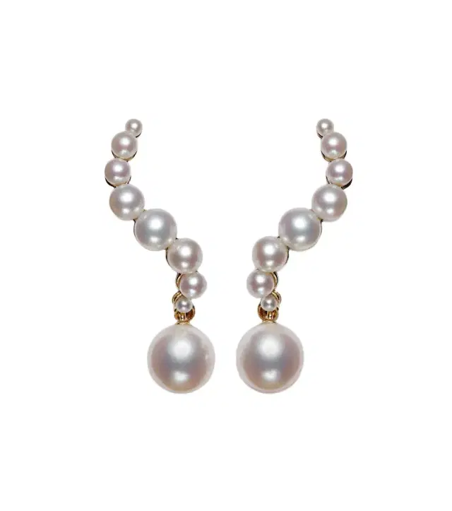 Mateo 14kt gold drop earrings with pearls